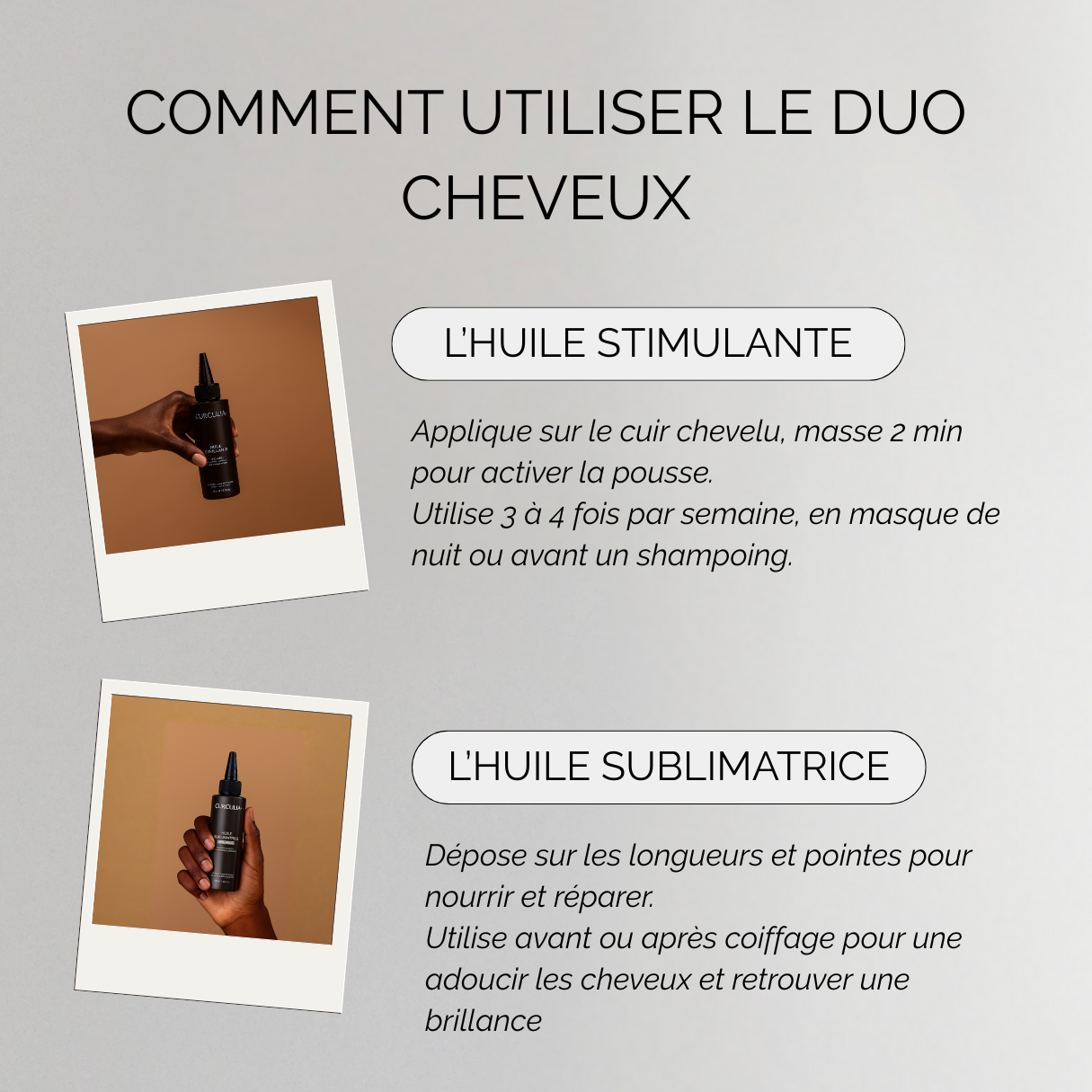 Le Duo Cheveux Pousse et Brillance