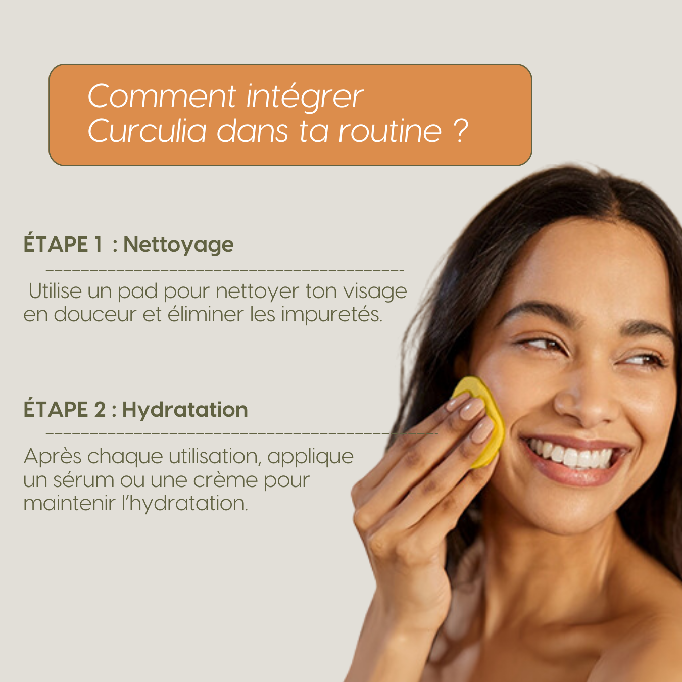 Pads Nettoyants 3 en 1 au Curcuma