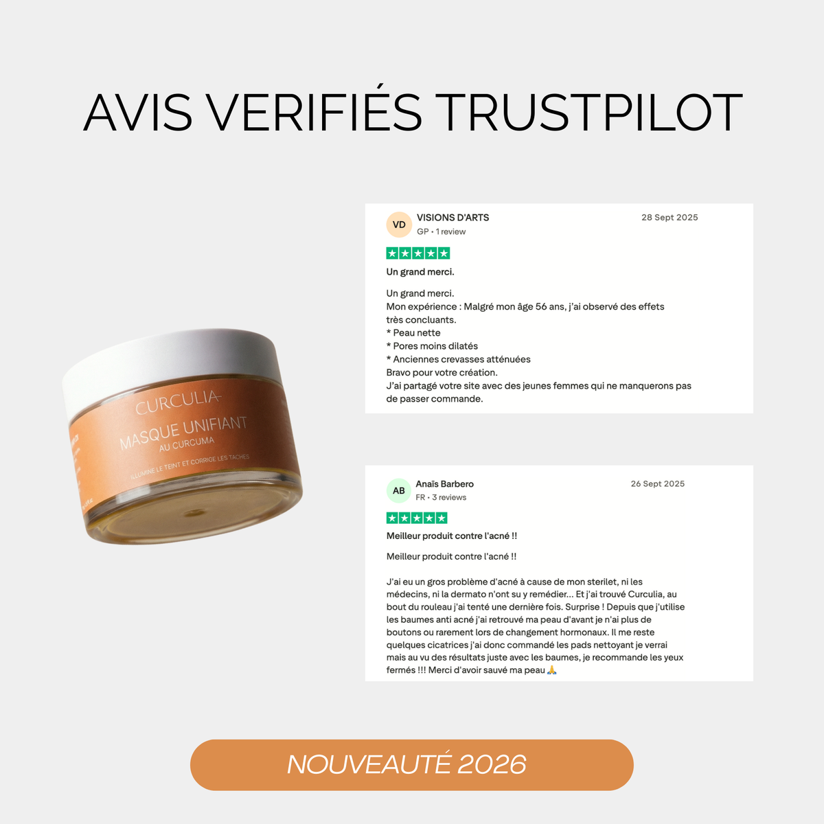 Masque Unifiant au Curcuma