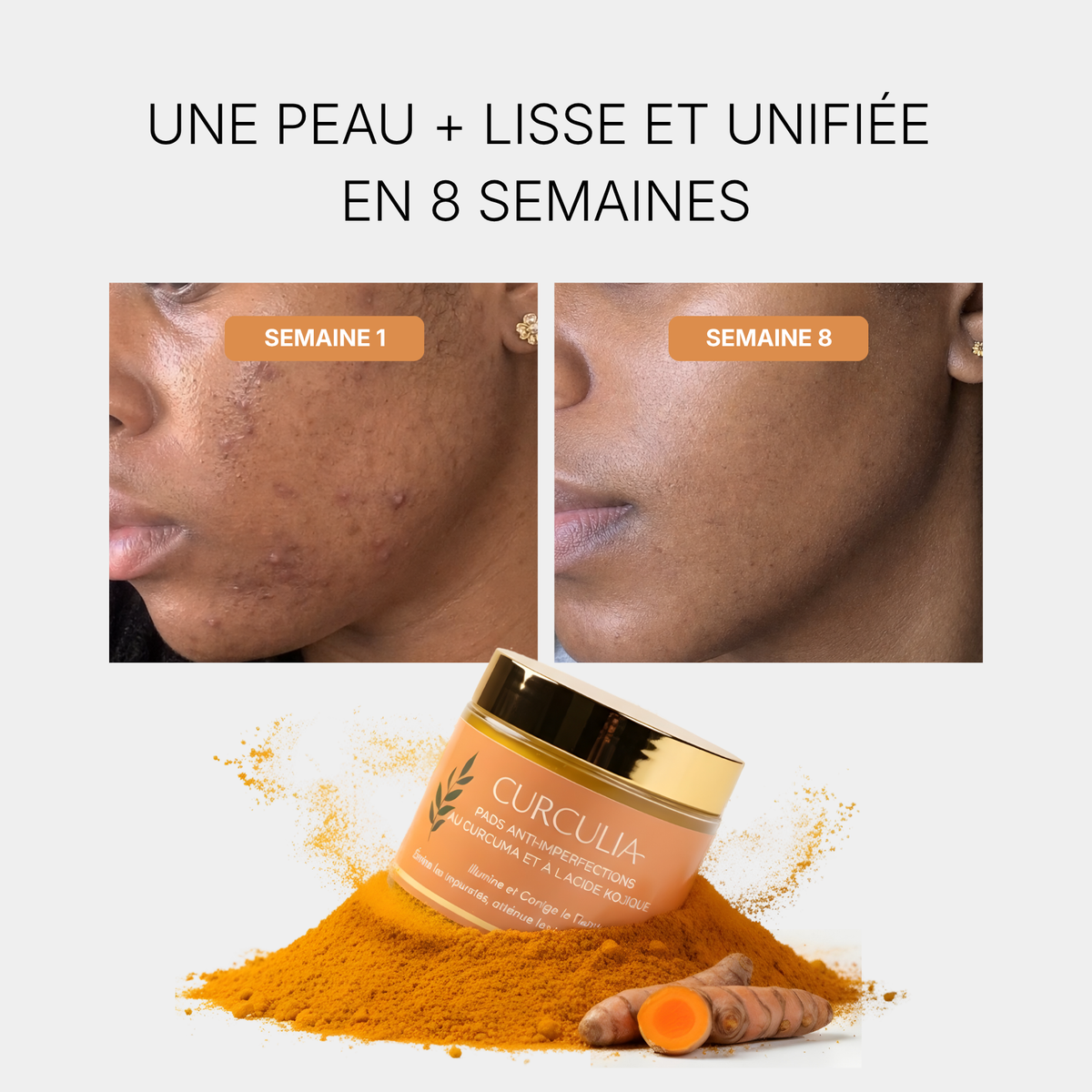 Pads Nettoyants au Curcuma 3 en 1