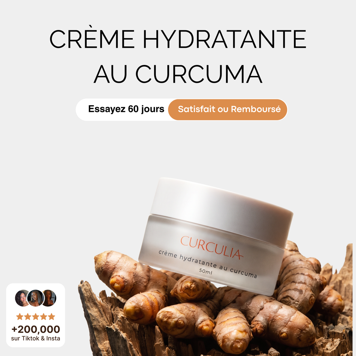 Crème hydratante au Curcuma