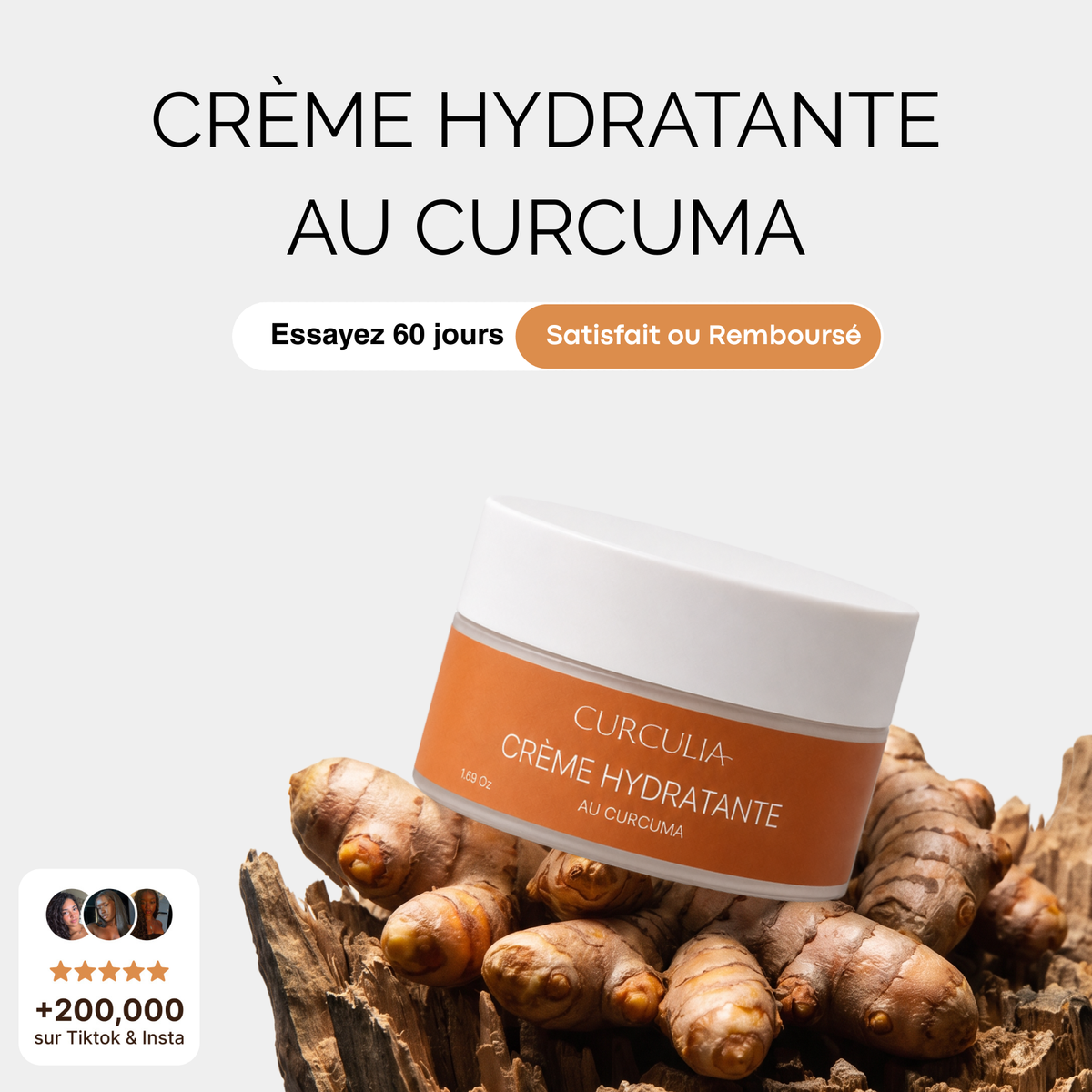 Crème hydratante au Curcuma